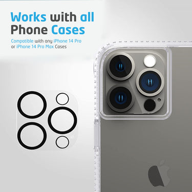 iPhone 14 Pro Compatible Camera Protector Tempered Glass